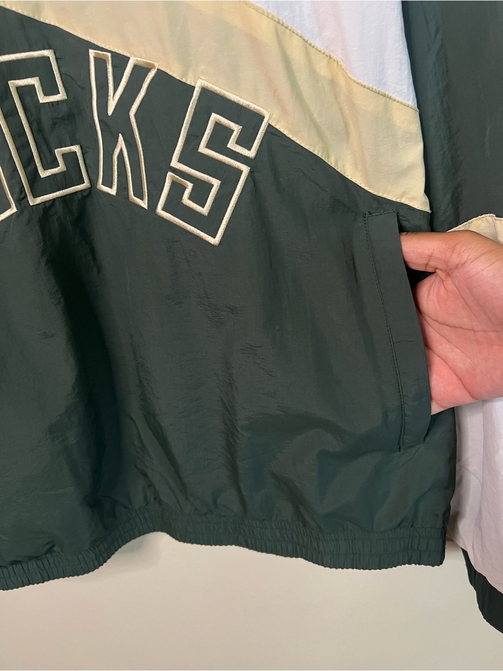 Ultra Game Milwaukee Bucks Quarter Zip Pullover Windbreaker Jacket 2XL - Picture 5 of 8